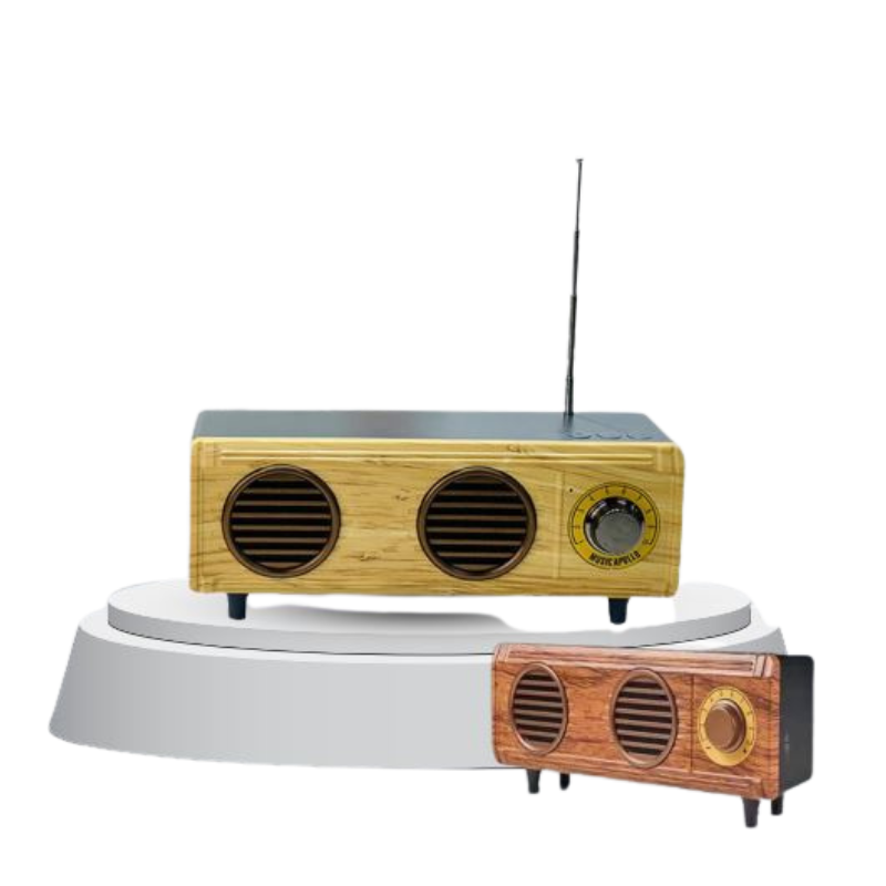 Wooden Bluetooth Speaker with FM Radio