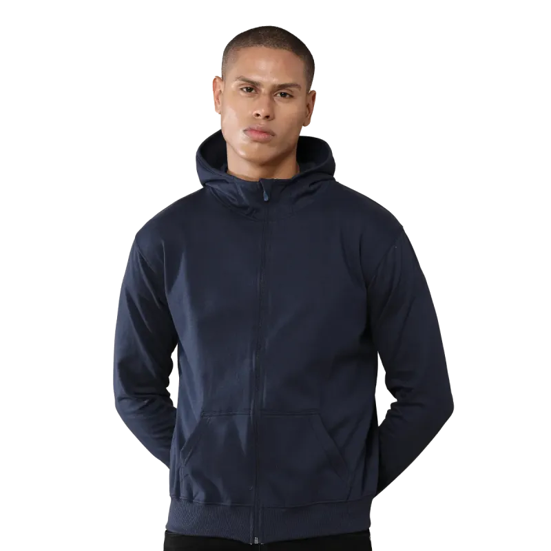 Midnight Navy  Zipper Hoodie